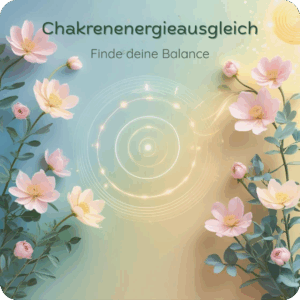 Chakrenenergieausgleich finde deine Balance, rosa Rosen umrahmen ein Energiefeld
