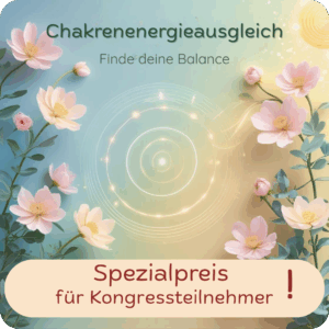 Chakrenenergieausgleich finde deine Balance, rosa Rosen umrahmen ein Energiefeld