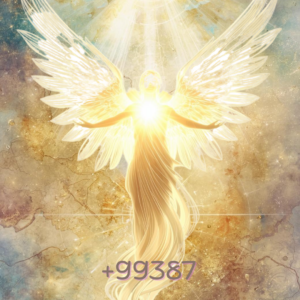 Engel aus LIcht mit Zahlencode