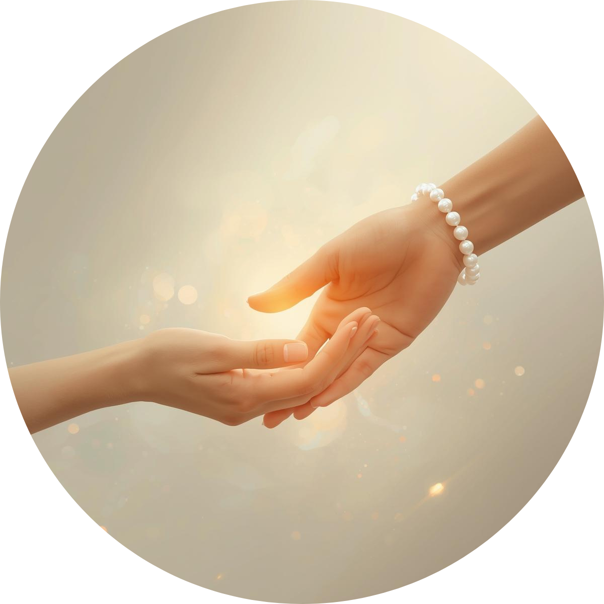 2 Hände als Symbol für Begleitung